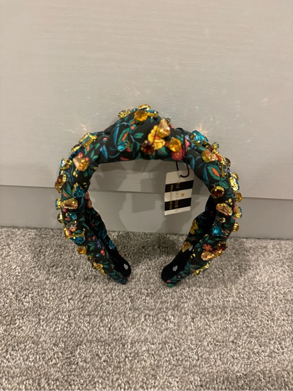 Brand New Lele Sadoughi x Liberty Candy Jeweled Knotted Headband.